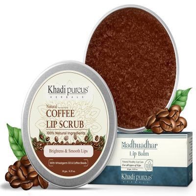 MAHANT Madhuadhar Coffee Lip Scrub Gentle Exfoliation for Soft, Smooth, and Refreshed Lips Suitable for Men & Women (10g)