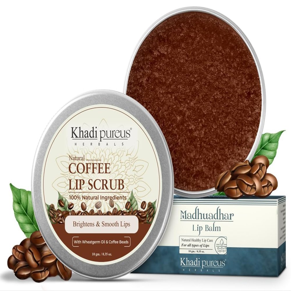MAHANT Madhuadhar Coffee Lip Scrub Gentle Exfoliation for Soft, Smooth, and Refreshed Lips Suitable for Men & Women (10g)