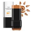 20g Full Coverage Foundation Stick with Contour Brush, 3-in-1 Sunscreen Anti-Wrinkle Contouring Stick, Long-lasting Natural Makeup Finish for All Skin Types (Dark) view 1