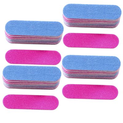 BAZEITFLOW 300pcs Nail Files for Natural Nails Professional Manicure Mini Wood Chip Files Double-Sided Sanding Block