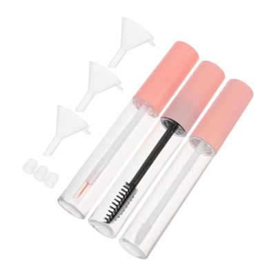 HONMEET Empty Eyeliner Mascara Bottles 10ml Refillable Plastic Tubes with Funnel Kit