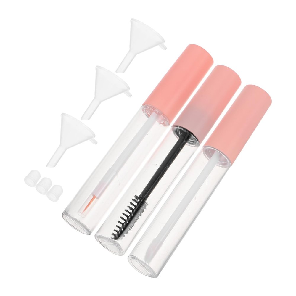 HONMEET Empty Eyeliner Mascara Bottles 10ml Refillable Plastic Tubes with Funnel Kit