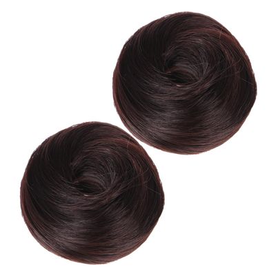 Beatifufu 2pcs Hair Bun Extensions for Women Daily Use Comfortable Realistic Bun Scrunchies Easy Styling Hair Deep Updo Accessory