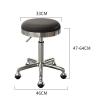 HDDNMLOH Adjustable Stool with Wheels, Swivel Seat and Adjustable Height, Workshop Wheeled Stool, 360 Adjustable Round PU Leather Swivel Stool, Salon Chair(Blue) view 2