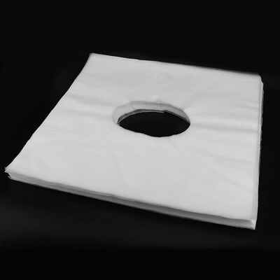 Face Cradle Covers, Massage Table Headrest Face Hole Cover Non Woven Fabrics Disposable Beauty Salon Bed Face Pillow for Massage Massage Table Pillow Cover (White Sun Hole Scarf)