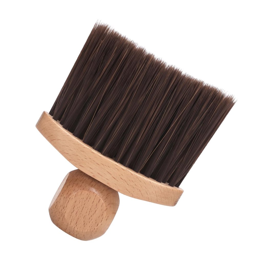 CALLARON Barber Neck Duster Brush Wooden Handle Hair Removal Tool Soft Bristles for Efficient Cleaning for Barbershops and Home Use Gentle Hair Ergonomic Design for Comfort
