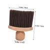 PACKOVE Neck Duster Brush Wooden Handle for Hair Cleaning Professional Hairdresser Tool for Salon Use Efficient Hair Removal for Clients Gentle Soft Bristles for Comfort view 2