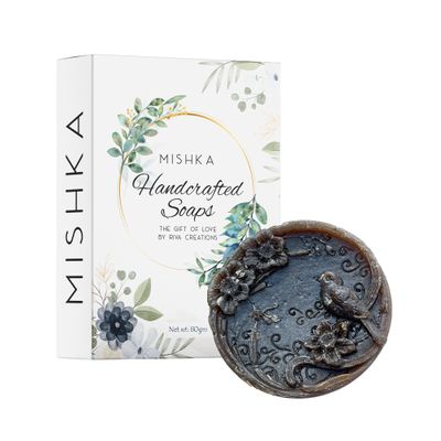 Activated Charcoal Face and Body Bar | Skin Detoxifying Soap for All Skin Types (100g) (1)