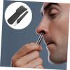 PartyKindom 1set Nose Hair Trimmer and Eyebrow Scissors Nose Hair Clipper with Design for Trimming Portable with Carry Case for Men Grooming view 4