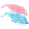 Gatuida 4pcs Dolphin Nail Brush Flexible Nail Surface Cleaning Tool Portable Manicure Instrument and Dust Removal Random Colors view 1