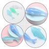 Gatuida 4pcs Dolphin Nail Brush Flexible Nail Surface Cleaning Tool Portable Manicure Instrument and Dust Removal Random Colors view 4