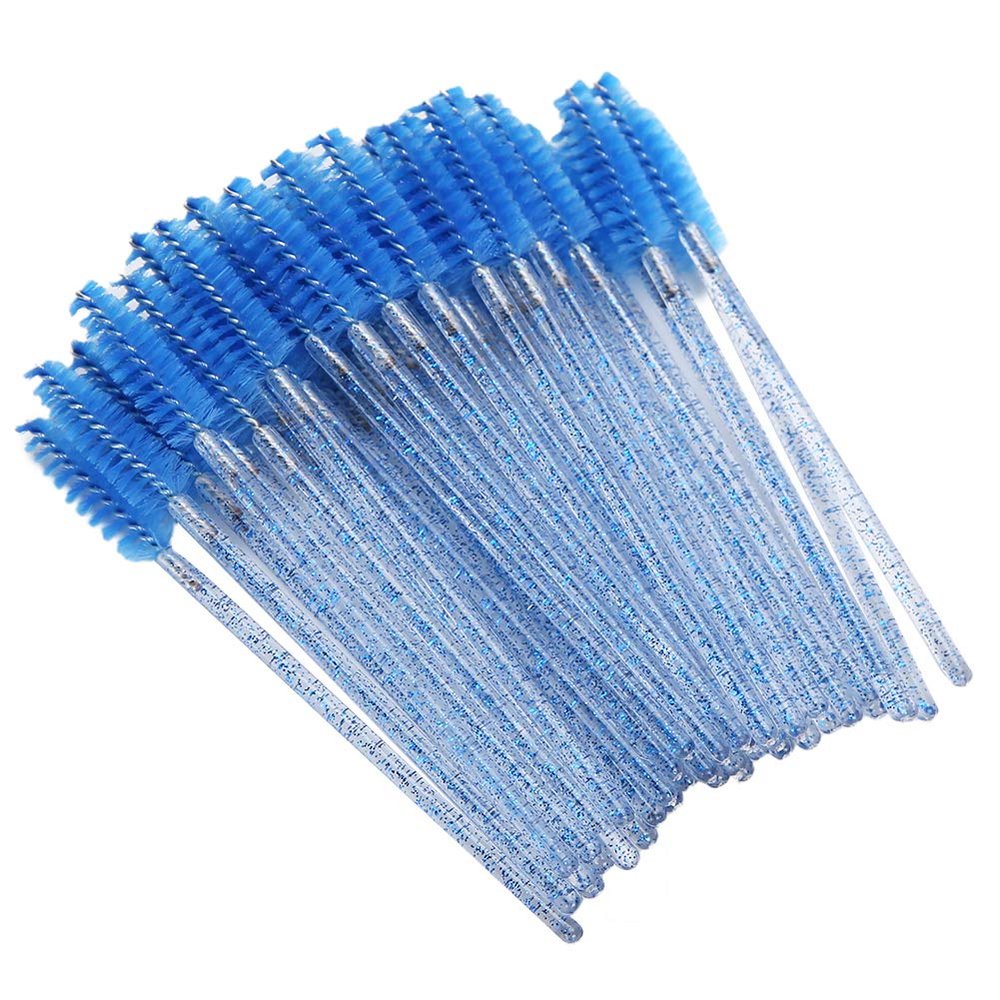 Disposable Nylon Makeup Brush Eyelash Eyebrow Wands Portable Set for Eyelashes 50pcs ()