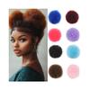 LPOCIKZADEC Messy bun hair piece, Short Afro Puff Synthetic Hair Bun Wig for Women & Kids, Kinky Curly,Hair bun wig(Light green) view 1