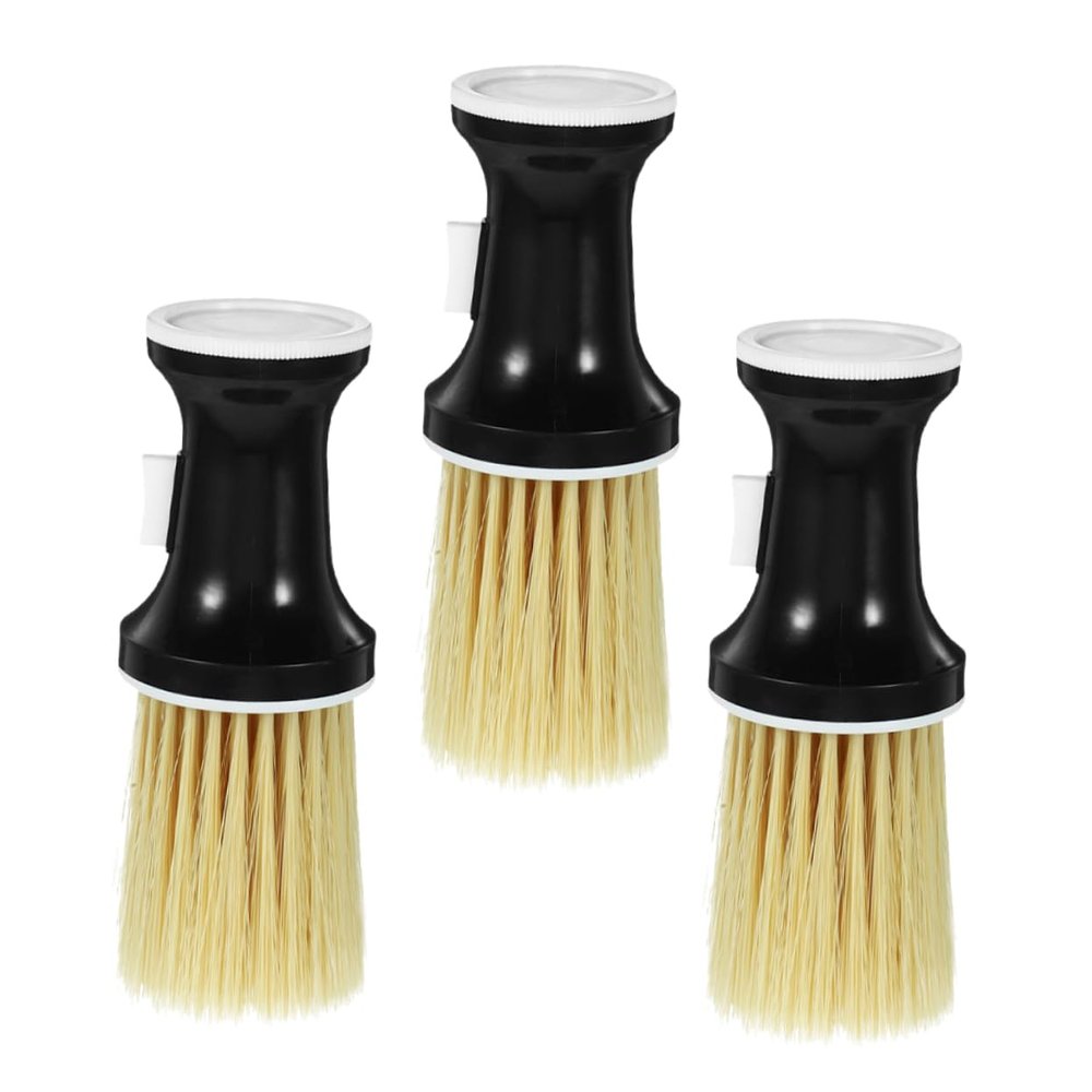 BATHVEVE 3pcs Barber Neck Duster Brush Cleaning Brushes for Hair Cutting and Shaving Salon Tool for Professional and Home Use Portable and Multifunctional Design