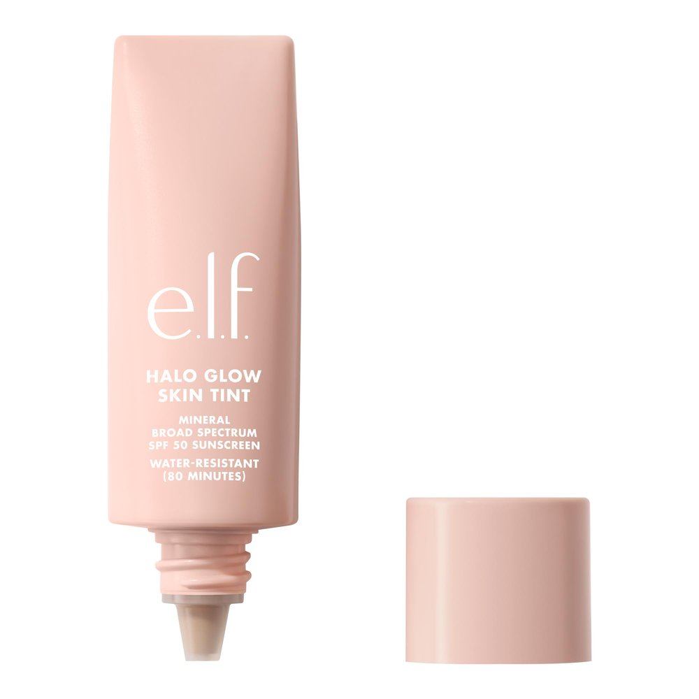 e.l.f. Halo Glow Skin Tint SPF 50, Tinted Moisturizer For Light, Buildable Coverage, Creates A Natural Glow, Vegan & Cruelty-Free, 11 Tan Warm