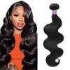 12A Body Wave Bundles Human Hair 16 Inch 1 Bundle Human Hair 100% Unprocessed Brazilian Virgin Hair Quick Weave Bundles Real Human Hair Extensions Natural Black view 1