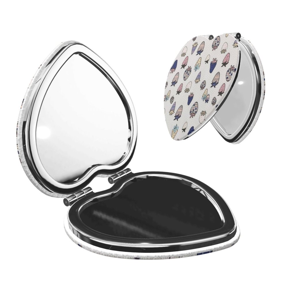 ZALAAUO Mothers Day Portable Travel Double-Sided Mirror Makeup Artist Hand Mirror Essential for Men and Women Strawberry