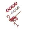 Women Flamingo Barrettes 3 Piece Acrylic Rhinestone Hair Clips view 1