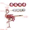 Women Flamingo Barrettes 3 Piece Acrylic Rhinestone Hair Clips view 2