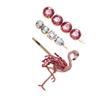 Women Flamingo Barrettes 3 Piece Acrylic Rhinestone Hair Clips view 4