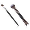 2pcs Nose Contour Brushes, 6.3 Inch 2-in-1 U-Shaped Fluffy and Angled Brush Set Dual Head Practical Makeup Tools for Sculpting, Highlighting, Defining (Black) view 1