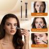 2pcs Nose Contour Brushes, 6.3 Inch 2-in-1 U-Shaped Fluffy and Angled Brush Set Dual Head Practical Makeup Tools for Sculpting, Highlighting, Defining (Black) view 4
