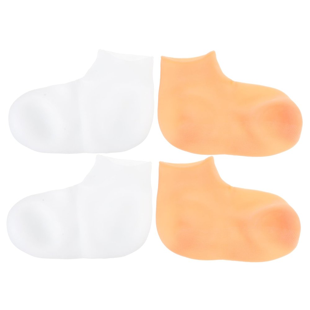 VALICLUD 2pairs Exfoliating Socks Foot Scraper for Callus Removal Moisturizing Socks Spa for Women Men