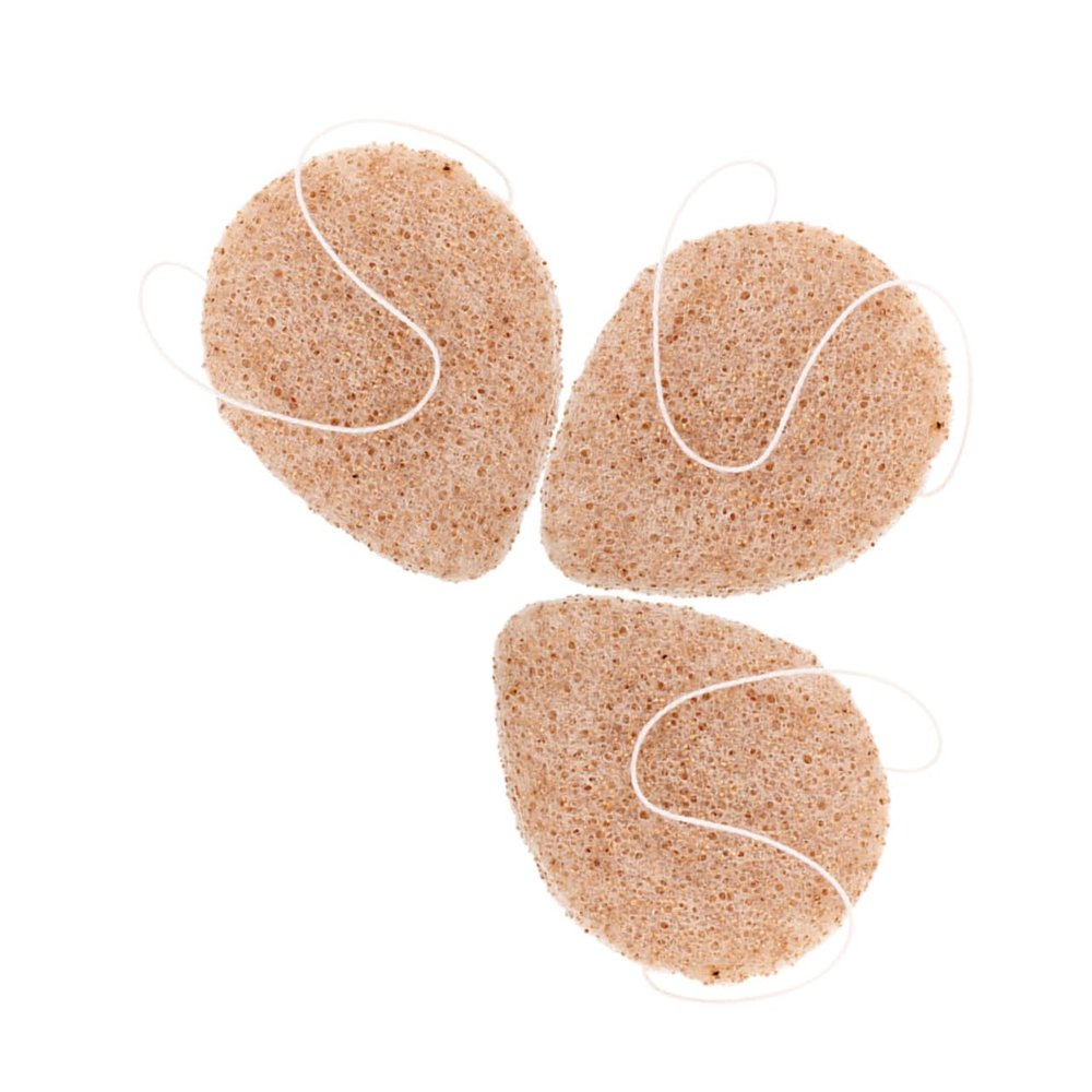 CALLARON 3pcs Gentle Facial Scrub Pads Makeup Remover Sponges Deep Cleansing Exfoliating for Women