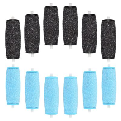 12PCS Coarse Replacement Rollers for Feet,Extra Coarse Roller Refill Heads,Replacement Roller Heads Compatible with Electric Foot Callus Remover Tool