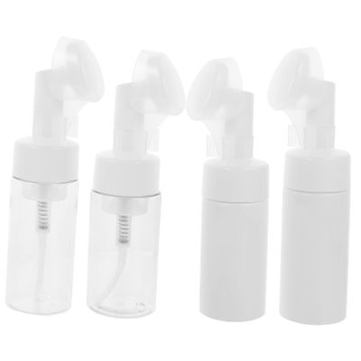 VALICLUD 4pcs Facial Cleansing Brush Makeup Bottle Deep Cleansing Manual Face Brush for Daily Skincare Routine Includes White and Bottles