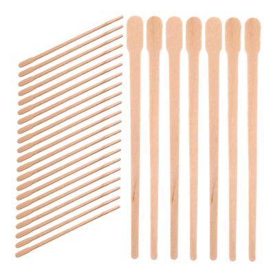 Healeved 100pcs Smooth Burr Wooden Wax Applicators Single Use Hair Removal Tool Eyebrow Waxing Sticks Nose Hair Wax Rod Body Waxing Rods Women Personal Care
