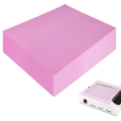 200 Pcs Nail Dust Collector Filter Paper - Disposable, Multifunctional, and Trimmable for Nail Dust Collectors (Pink, Large)