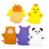 Abaodam 5Pcs Bath Mitt Cotton Washcloths for Boy Girl Adorable Fruit-Shaped Body Scrubbing Gloves with Soft Texture and Rich Bubbles Lightweight and Compact Bath Supplies for Gentle Exfoliation view 1