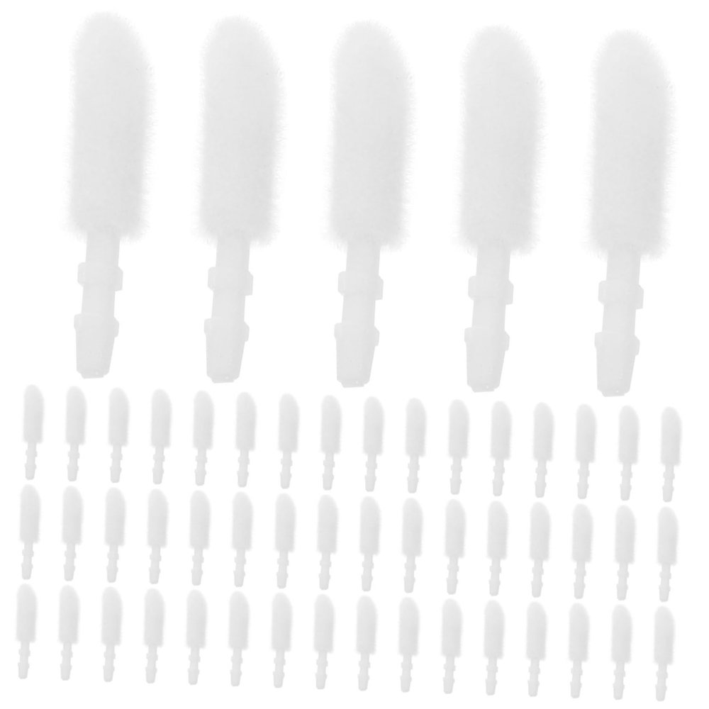 PartyKindom 300pcs Flocking Lip Brush Heads for Girls Makeup Brush Replacements Disposable Lipstick for Lip Eye