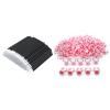 50Pcs Disposable Lip Gloss Wands,100PCS Pink Disposable Plastic Nail Art Tattoo Glue Rings Holder view 1