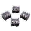Gatuida 4pcs Dual Hole Eyeliner and Lipstick Sharpener Cosmetic Tool for Pencils Lightweight Makeup Accessory Practical Design Shavings Collector Random Lid view 1
