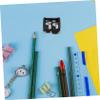 Gatuida 4pcs Dual Hole Eyeliner and Lipstick Sharpener Cosmetic Tool for Pencils Lightweight Makeup Accessory Practical Design Shavings Collector Random Lid view 2