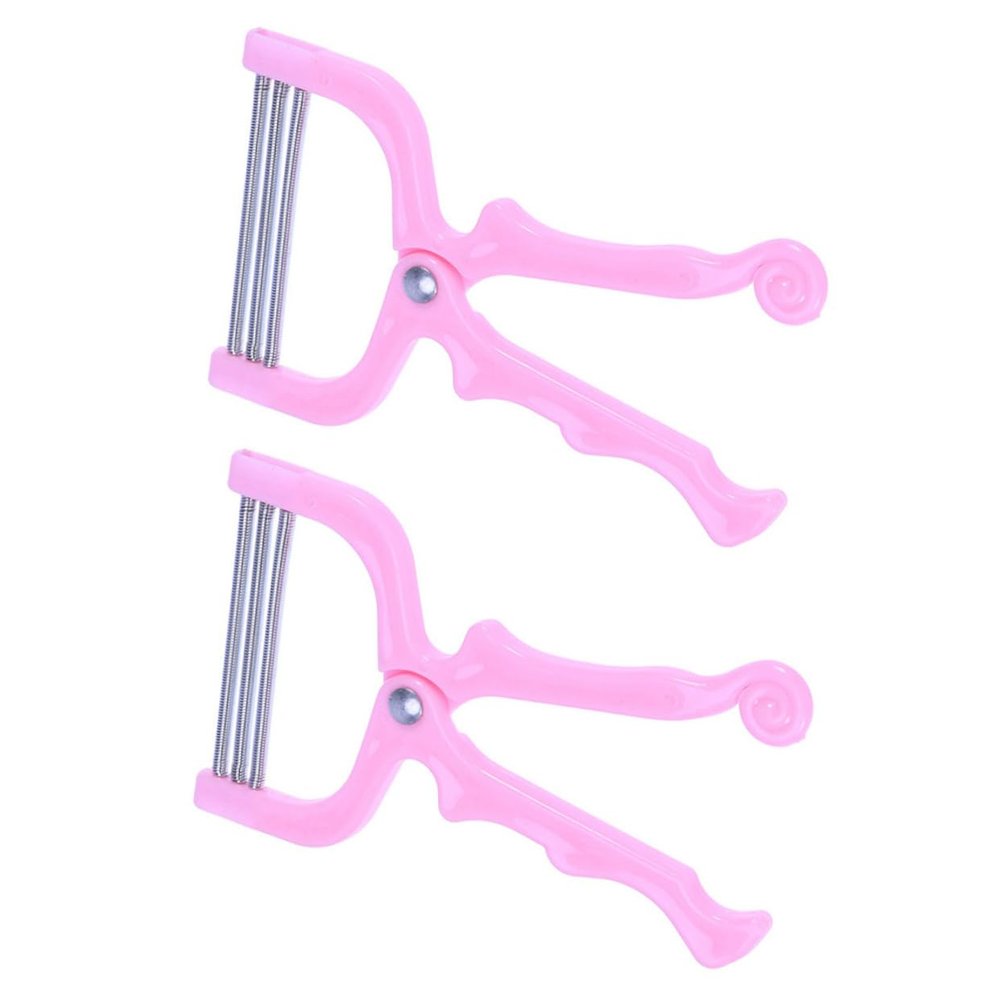 SHERCHPRY 1set Manual Facial Hair Remover Tool Portable Epilators for Face Upper Lip and Eyebrows Hair Threading for Women Pink No Packaging