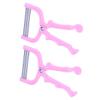SHERCHPRY 1set Manual Facial Hair Remover Tool Portable Epilators for Face Upper Lip and Eyebrows Hair Threading for Women Pink No Packaging view 1