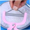 SHERCHPRY 1set Manual Facial Hair Remover Tool Portable Epilators for Face Upper Lip and Eyebrows Hair Threading for Women Pink No Packaging view 2