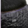 LUVME Invisible Clip in Hair Extensions, Kinky Straight Real Human Hair Remy Hair Clip ins for Women, Natural Human Hair, 24 inch 110g 7Pcs, Natural Black view 4