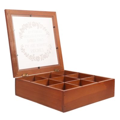 ABOOFAN Wooden Display Case with Cover Slot Organizer for Cosmetics and Jewelry Vintage-style Decorative Storage Box for Desktop for and Special Occasions