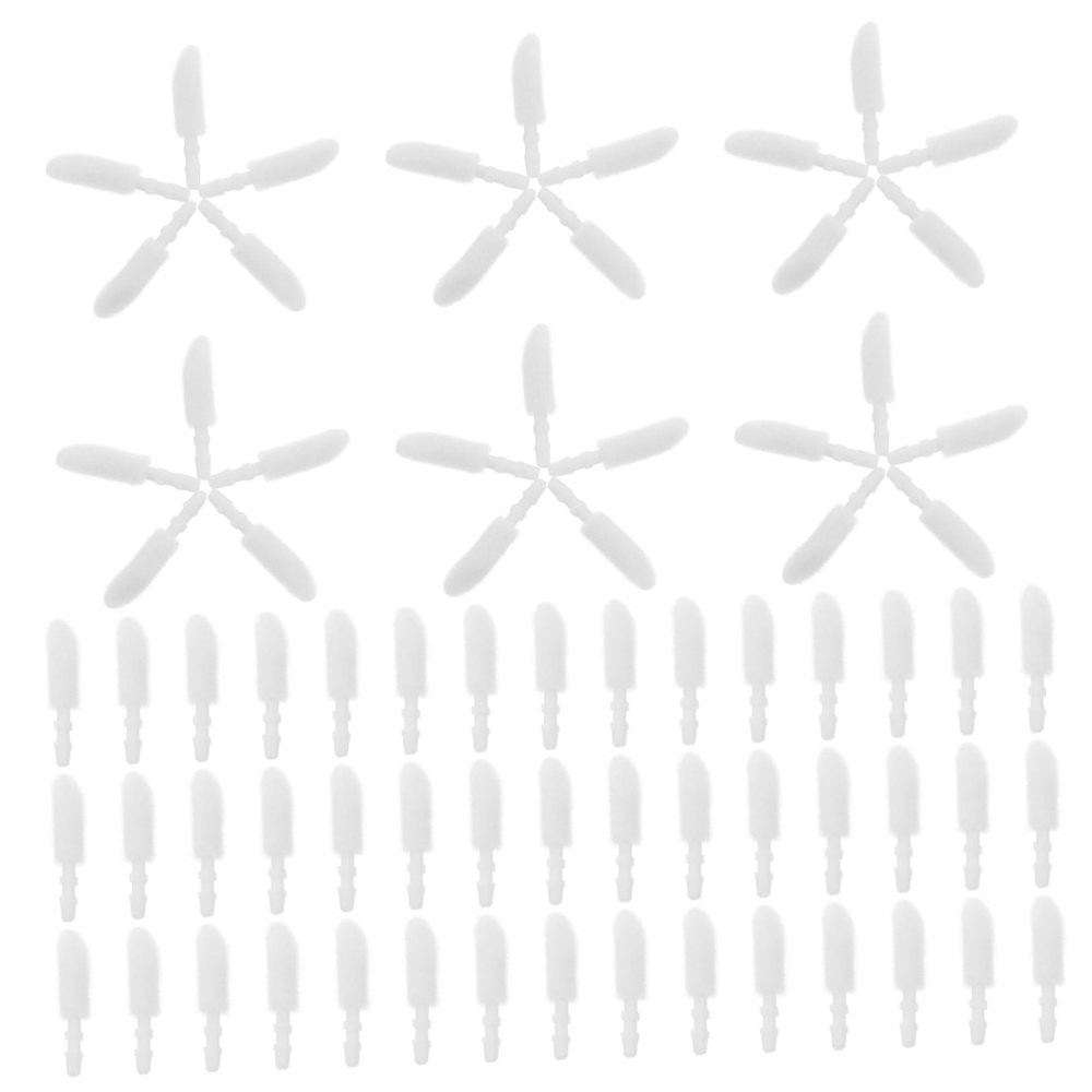 Lip Brush Replacement Heads 300Pcs White Flocking Pack for Women
