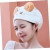 ABOOFAN Quick Drying Shower Cap Hair Turban Towel Wrap Absorbent Fleece Hat for Dry Hair view 4