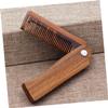 VINTORKY Folding Hair Comb for Men Wooden Grooming Tool for Travel Home Beard Care view 3