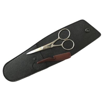 SHERCHPRY Professional Beard Grooming Eyebrow Scissors Set Cutting Scissors Stainless Steel Black Kit