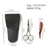 SHERCHPRY Professional Beard Grooming Eyebrow Scissors Set Cutting Scissors Stainless Steel Black Kit view 2