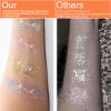 2-Pack Face Gems Glitter Palette Set, 8 Vibrant Colors Body Glitter Gel with 2 Applicators, Long-Lasting Face Cheeks, Eyes, Body  No Glue Needed, Perfect for Parties, Halloween, Festivals view 3