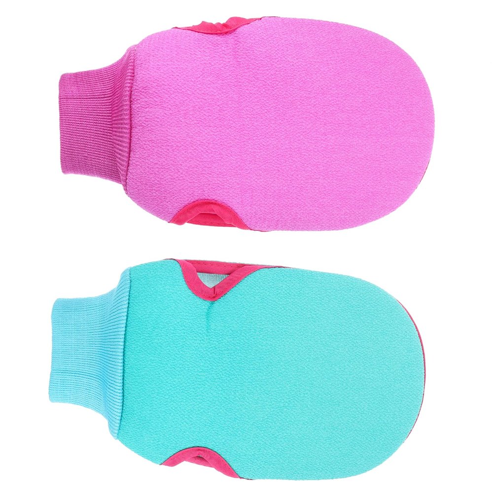Healeved 2pcs Bathing Gloves Exfoliating Mitts for Shower Bath Gentle Body Scrub Mitts for Women Men Adults