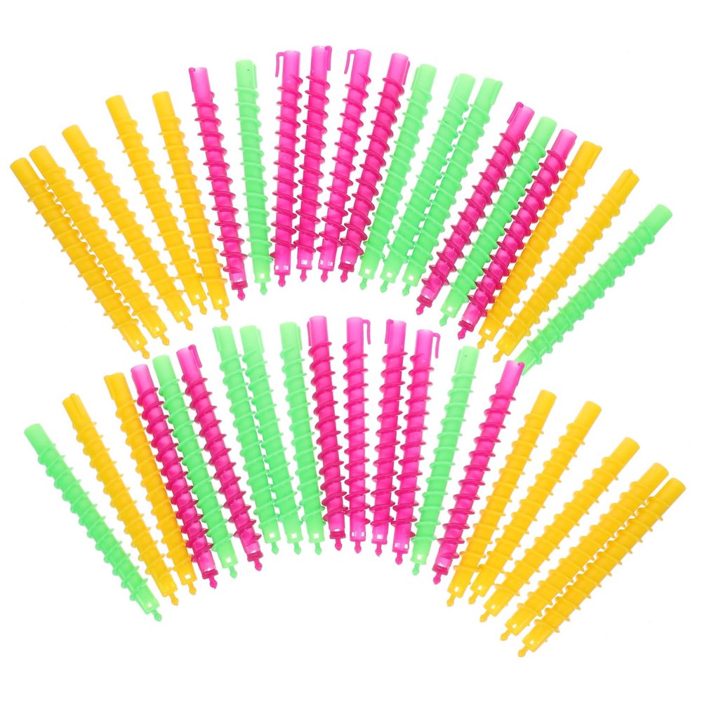 Healeved 100pcs Hair Perm Kit Spiral Perm Rods Material Curling Rods for Women Home Salon Use